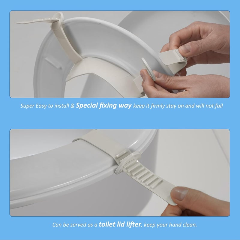 Doytn Universal Pee Deflector for Toilet Seat with Toilet lid Lifter, Toilet Splash Guard Prevents Kids and Adult from Peeing Splash Size ：11.5 * 8.3”(2PCS) - Image 5